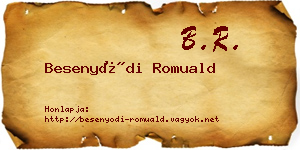 Besenyődi Romuald névjegykártya